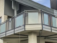 Alu Glas Stab Balkon mit Raute