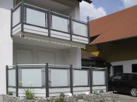 Alu-Liba Glasbalkon mit Zwischenstäben