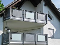 Lochblech Glasbalkon im Alu Liba System