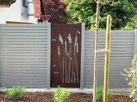Sichtschutzwände mit Dekorblecheinlagen